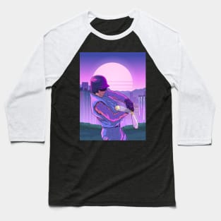 Anime Baseball Vaporwave Urban City 80s Baseball T-Shirt